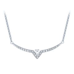 Vika Necklace with Cubic Zirconia Rhodium Plated